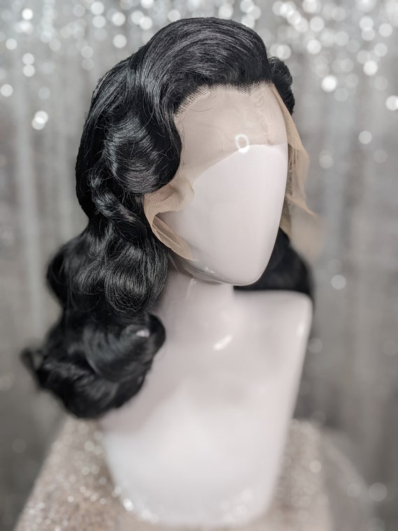 MADE TO ORDER Hollywood Waves, Lacefront Fingerwaved Wig  display picture 2