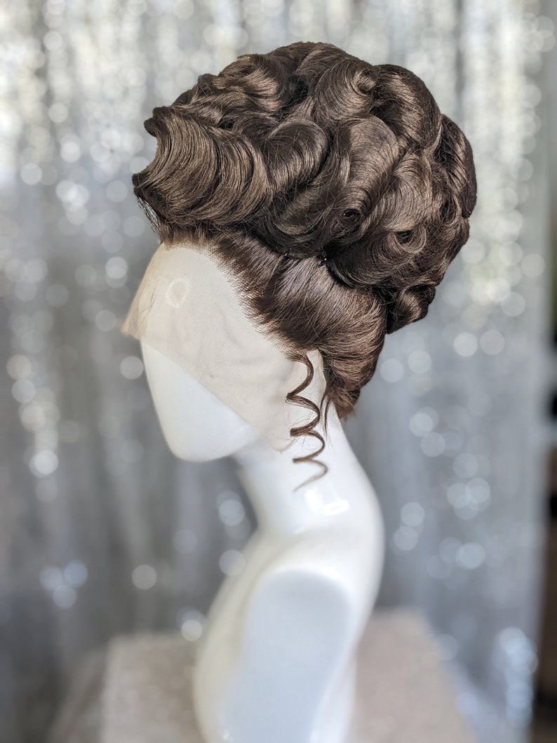 MADE TO ORDER huge double stack drag updo wig, vintage wig, drag queen wig. Your choice of colour. Brunette