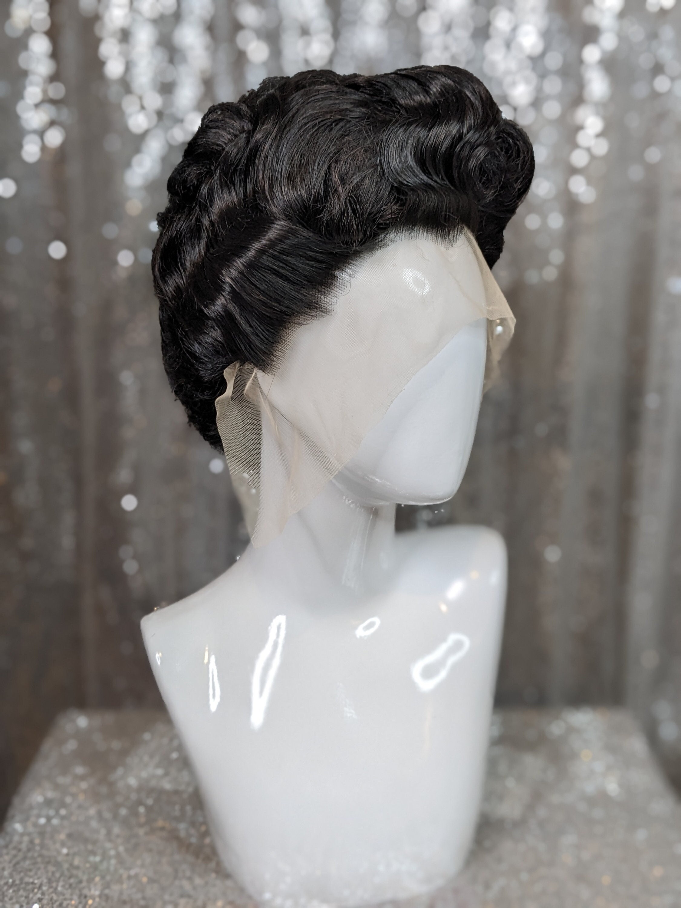 LISTO PARA ENVIAR peluca copete, peluca de Elvis, peluca vintage