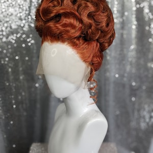 MADE TO ORDER huge double stack drag updo wig, vintage wig, drag queen wig. Your choice of colour. Fiery ginger