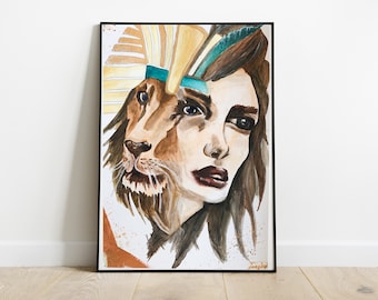 Sphinx Malerei Etsy
