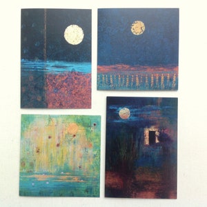 Collezione Soulscapes - Set di 4 carte d'arte spirituali ~ Condividi un tocco di magia divina con i tuoi cari!