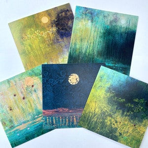 Soulscapes-collectie: set van 5 kaarten met spirituele kunst ~Deel een vleugje goddelijke magie van de natuur met je dierbaren ~Verzenden voor elke gelegenheid!