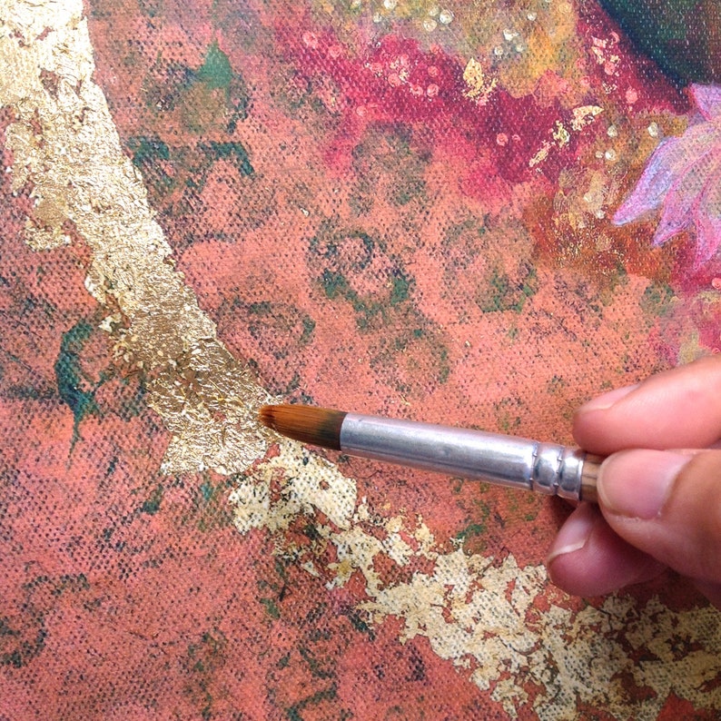 Green Tara With Dutch Gold Leaf Goddess of Healing & Etsy UK