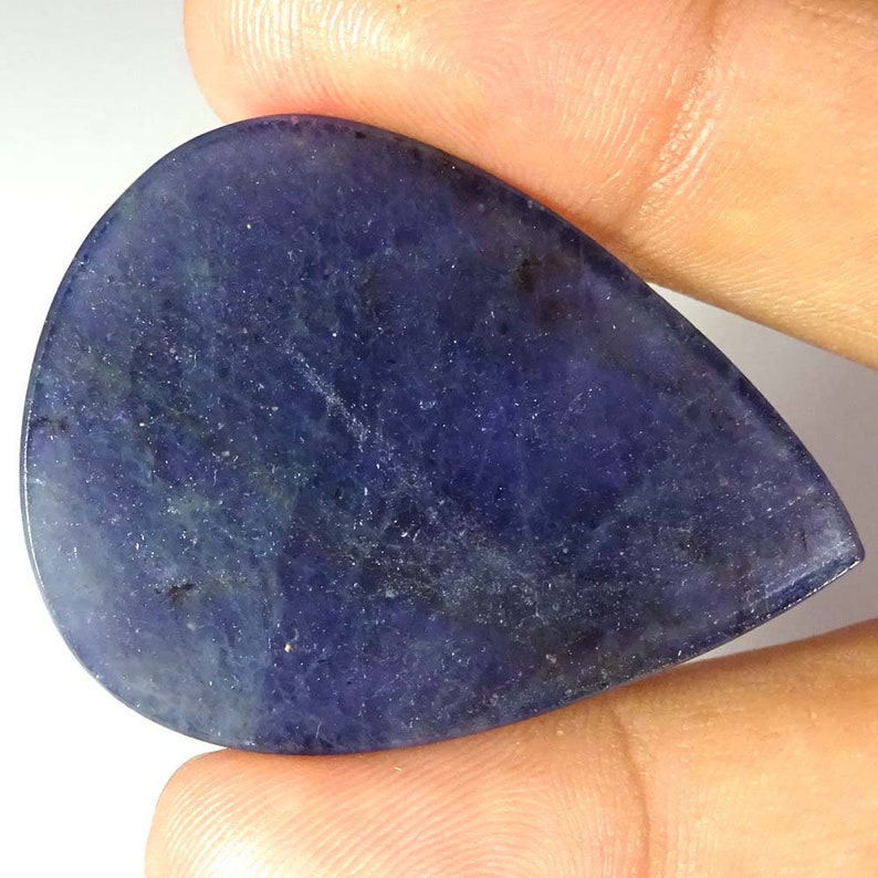 IOLITE SUNSTONE 62.70 Cts 100/% Natural Superior Blue Iolite Sunstone Pear Shape Cabochon Loose Gemstones ~31x43x6 mm~