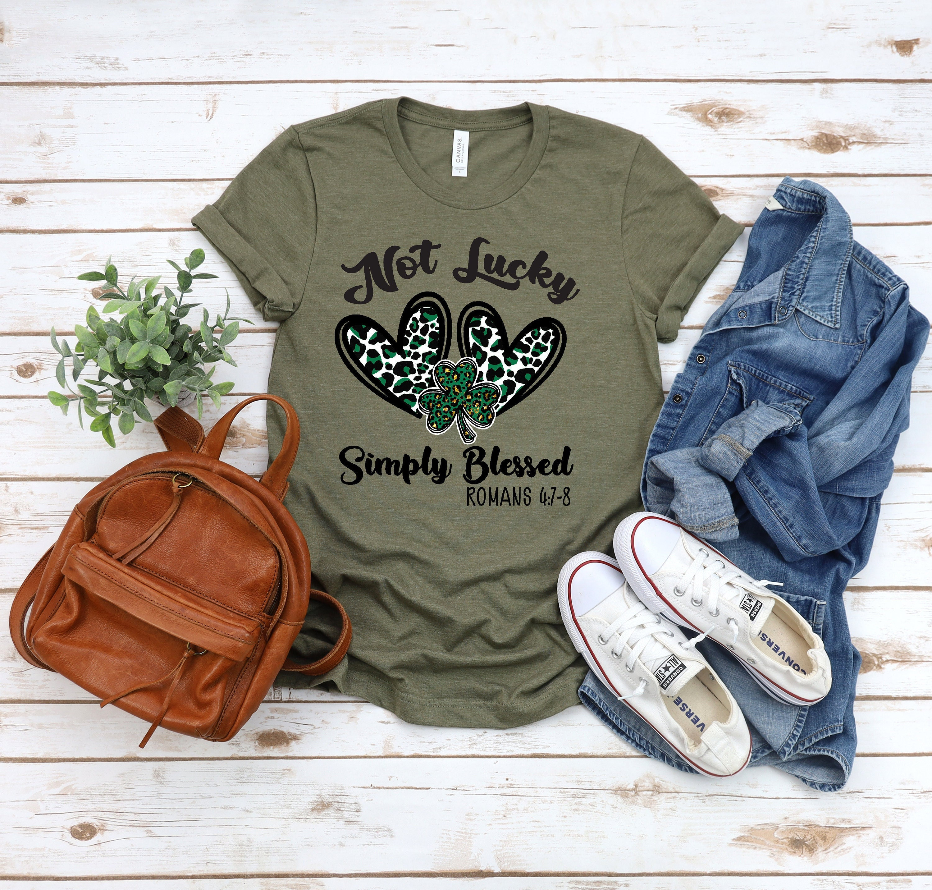 St Patrick's Day Not Lucky Simply Blessed Graphic Unisex T Shirt,