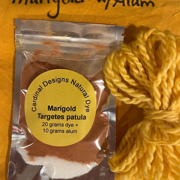 Extracto de tinte natural de CALÉNDULA en polvo (alumbre incluida)