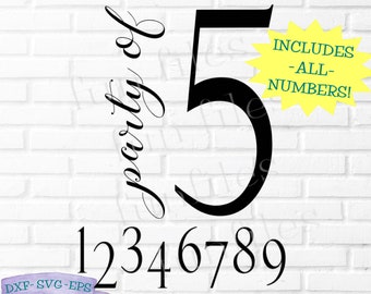 Party Of svg, Family Number Sign svg, dxf, eps, Party of Four, Five, Six,  Family svg, Farmhouse, cut file, cricut, silhouette, kitchen