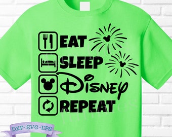 Eat Sleep Theme Park Repeat SVG Believe in Magic Coffee and Magic Disney shirt Mickey Mouse You/'re so fine Cut Files Silhouette Cameo Cricut