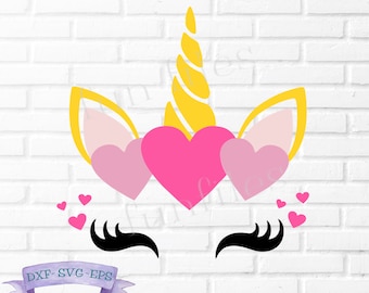 Unicorn svg, Valentine Unicorn svg, valentine's day svg, t-shirt, shirt, clip art, Unicorn Face svg, Cute, Cricut, Silhouette, Cut File