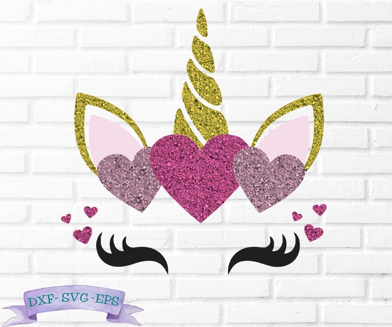 Download Unicorn svg Valentine Unicorn Glitter unicorn | Etsy