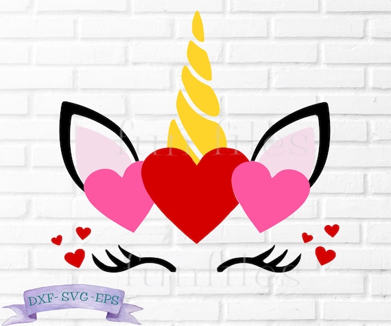 Unicorn svg Valentine Unicorn svg valentine's day | Etsy