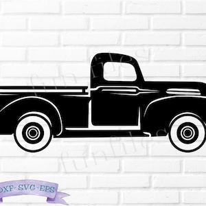 Truck svg, Vintage truck svg, dxf, eps, Pickup truck svg, old truck,clipart, cut files, t-shirt, shirt, cricut, silhouette, vector