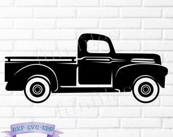 Truck svg, Vintage truck svg, dxf, eps, Pickup truck svg, old truck,clipart, cut files, t-shirt, shirt, cricut, silhouette, vector