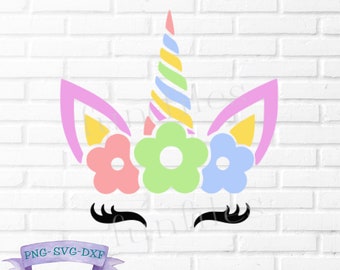 Unicorn svg, birthday shirt, t-shirt, Rainbow Unicorn, clip art, Unicorn Face, eyelashes, horn, Cute, Cricut, Silhouette, Cut Files, vector