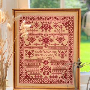 Red Pots Cross Stitch Downloadable PDF