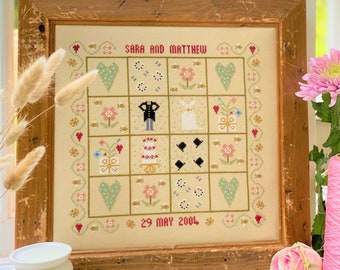 Four Hearts Wedding Cross Stitch Kit