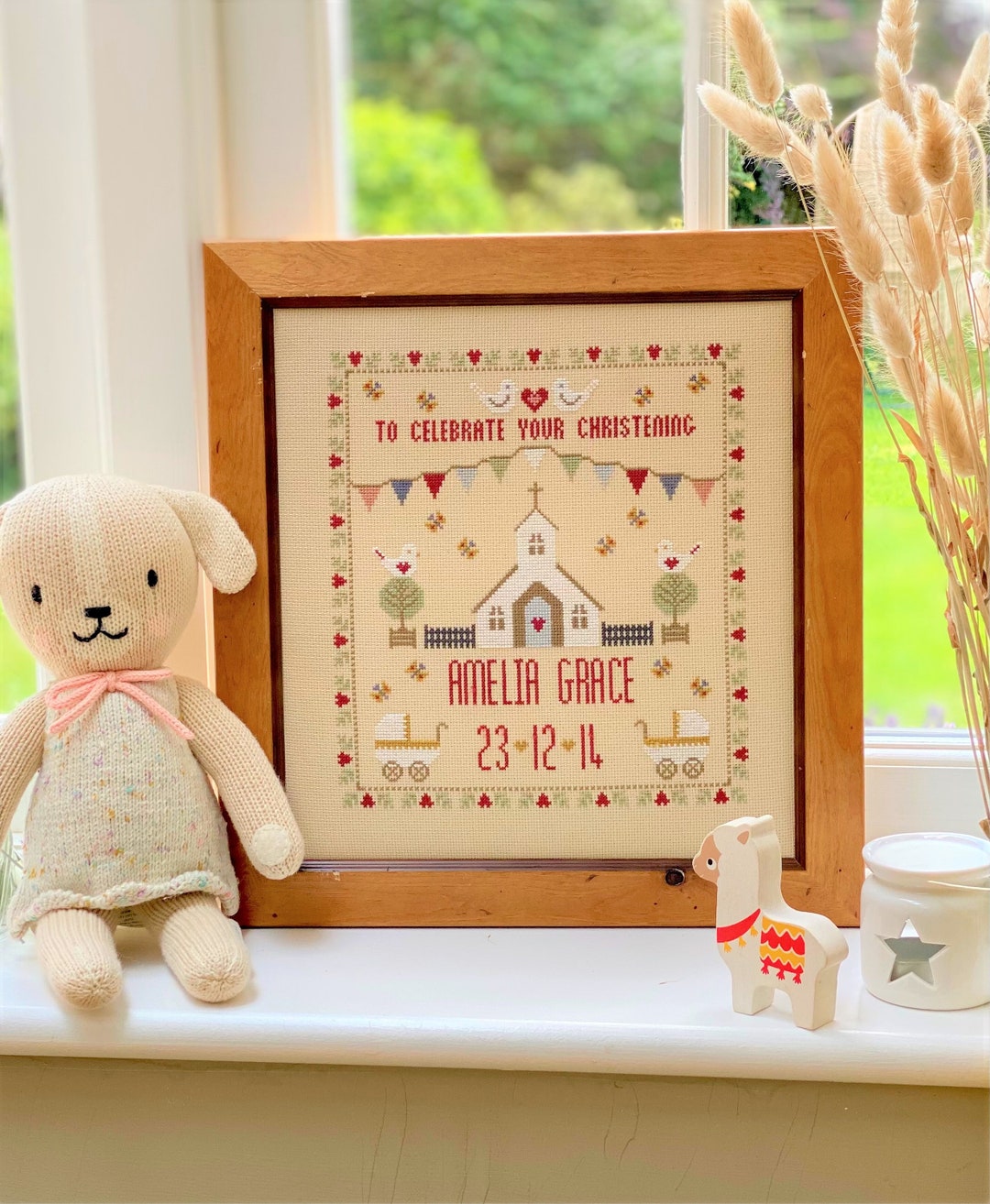 Christening Cross Stitch Downloadable PDF Etsy