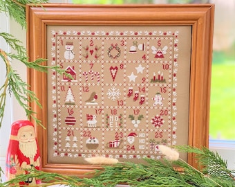 クロスステッチキット。アドベントカレンダー、Hello Christmas、刺繍