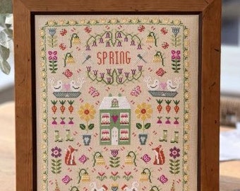PDF - Sampler Seasons: Spring Cross Stitch Chart - Etsy