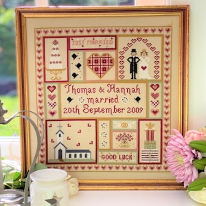 Wedding Patchwork Cross Stitch Downloadable PDF