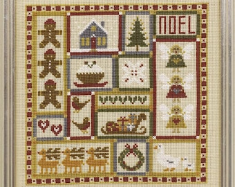 Mini Christmas Patchwork Cross Stitch Downloadable PDF chart