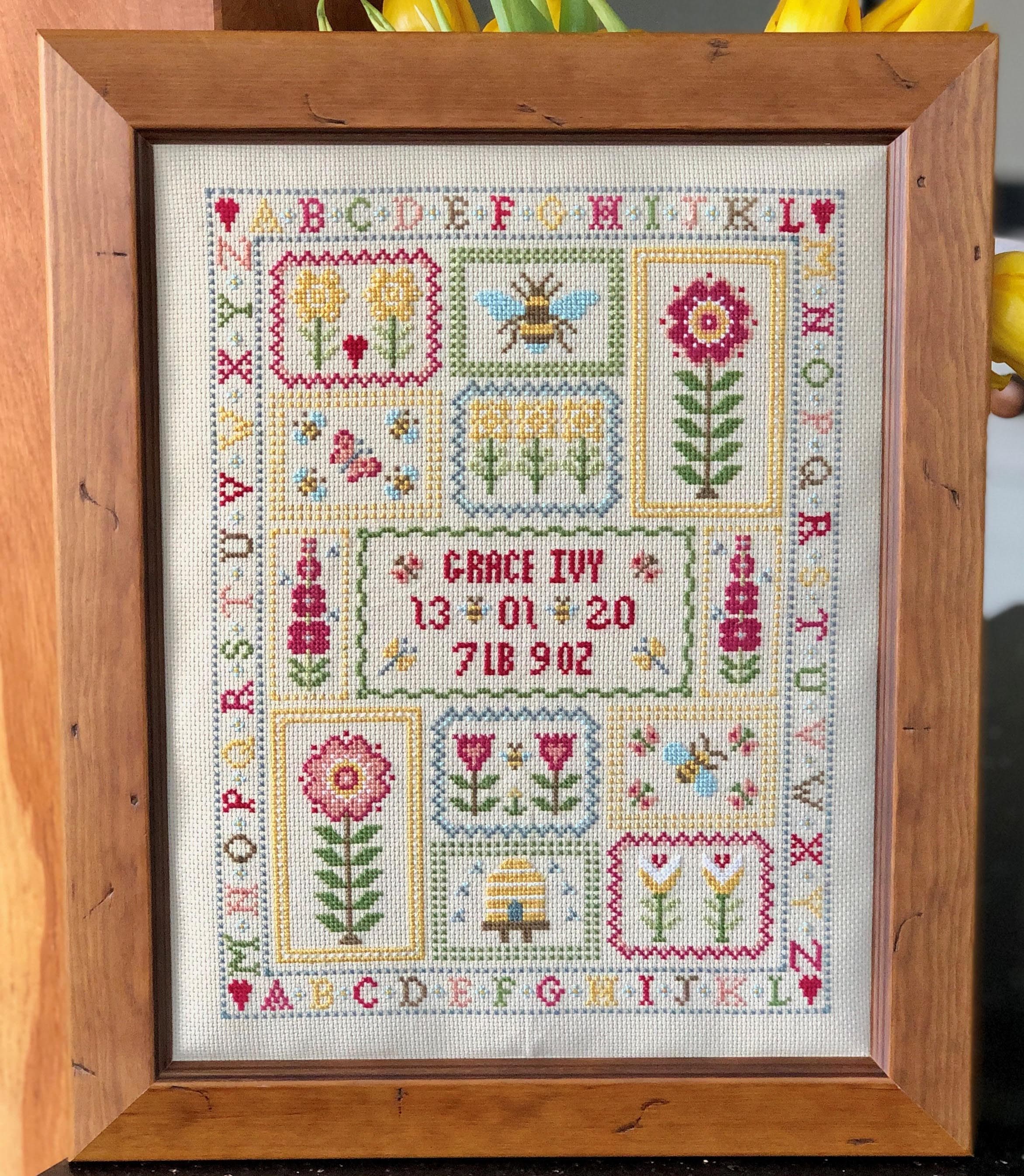 Bee Birth cross stitch kit