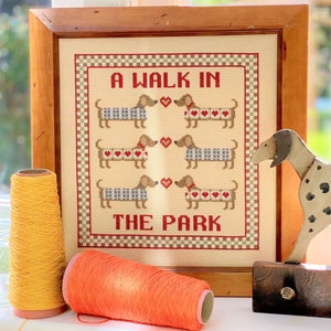 A Walk in the Park cross stitch Downloadable PDF