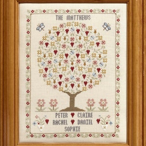 Butterfly and Bee Family Tree Cross Stitch Kit
