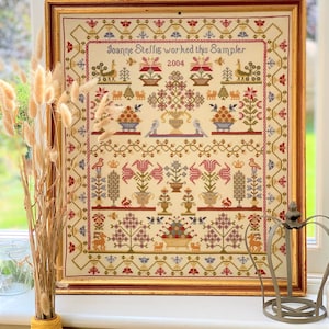 Pot Sampler Downloadable PDF cross stitch