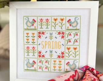 Spring Cross Stitch Box