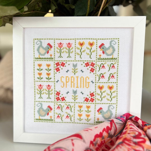 Spring Cross Stitch Box