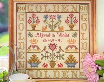 Golden Anniversary Cross Stitch Kit