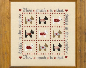 How Much is that Doggy Cross Stitch Downloadable PDF
