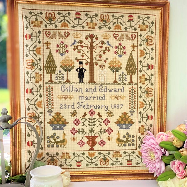 Kit de broderie au point de croix pour mariage