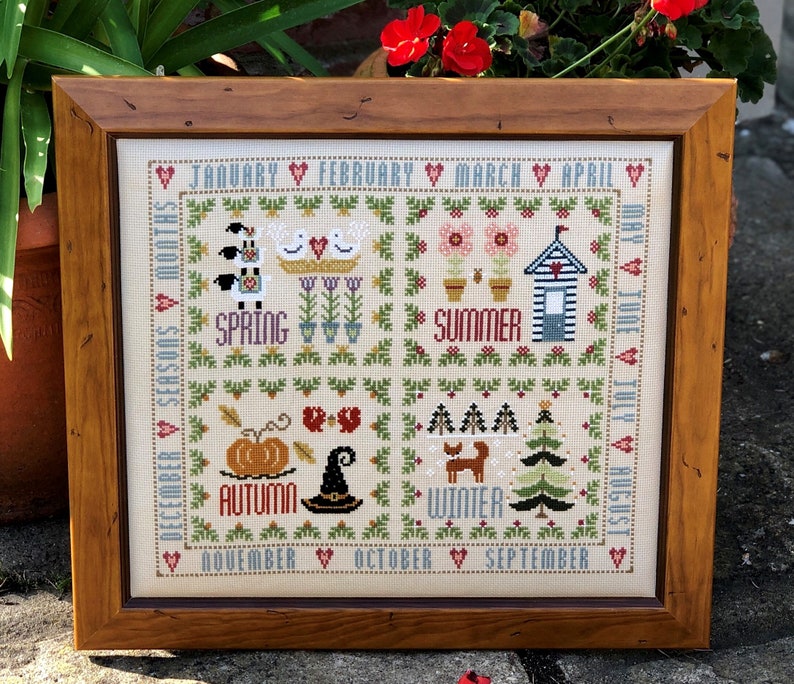 Four Seasons Cross Stitch Kit Etsy