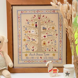 Tree A-Z Birth Sampler - Boy Cross Stitch Kit