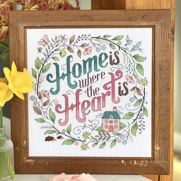 Home is Where the Heart is by Stitchrovia cross stitch