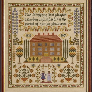 House Sampler Cross Stitch Downloadable PDF chart