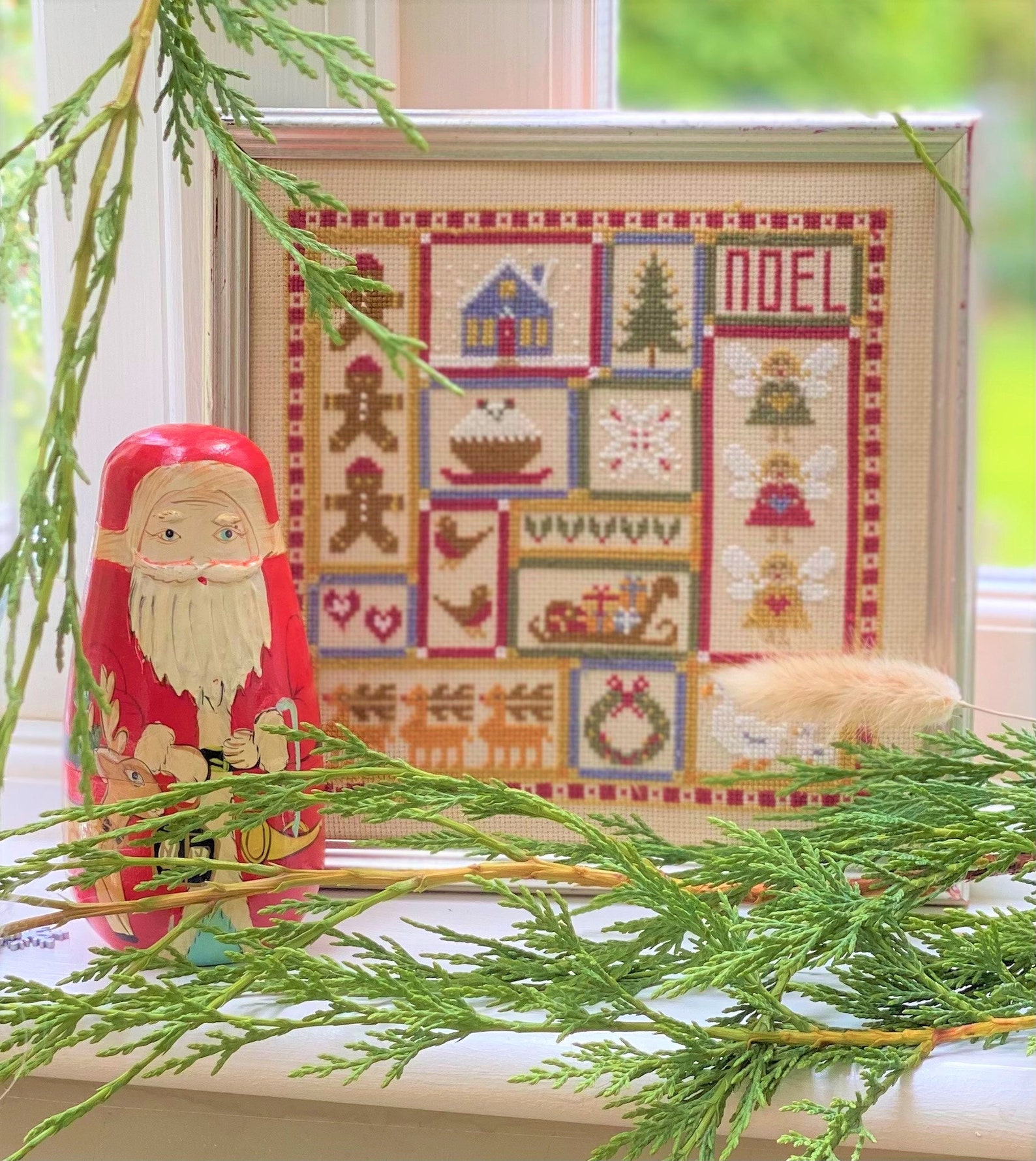 Mini Christmas Patchwork Cross Stitch Kit - Etsy