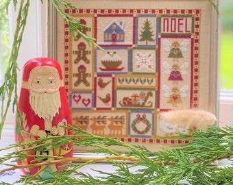 Mini Christmas Patchwork Cross Stitch