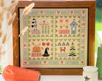 Four Seasons Cross Stitch Kit