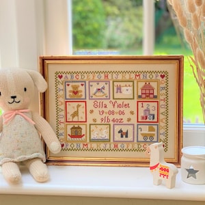 Toy Shop Birth Cross Stitch Downloadable PDF