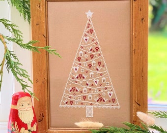 Scandi Christmas Tree Cross Stitch Downloadable PDF