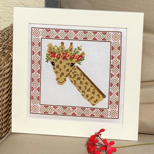 Giraffe Cross Stitch Etsy UK