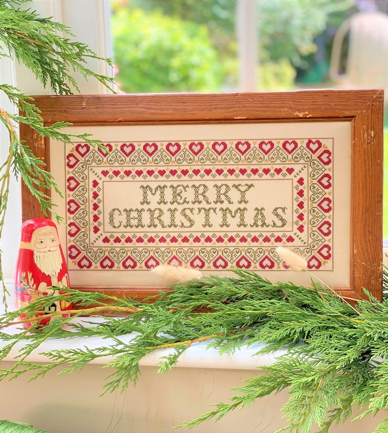 Merry Christmas Cross Stitch Kit Etsy