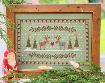 Reindeers In Love Cross Stitch Kit