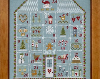 Advent House cross stitch Downloadable PDF