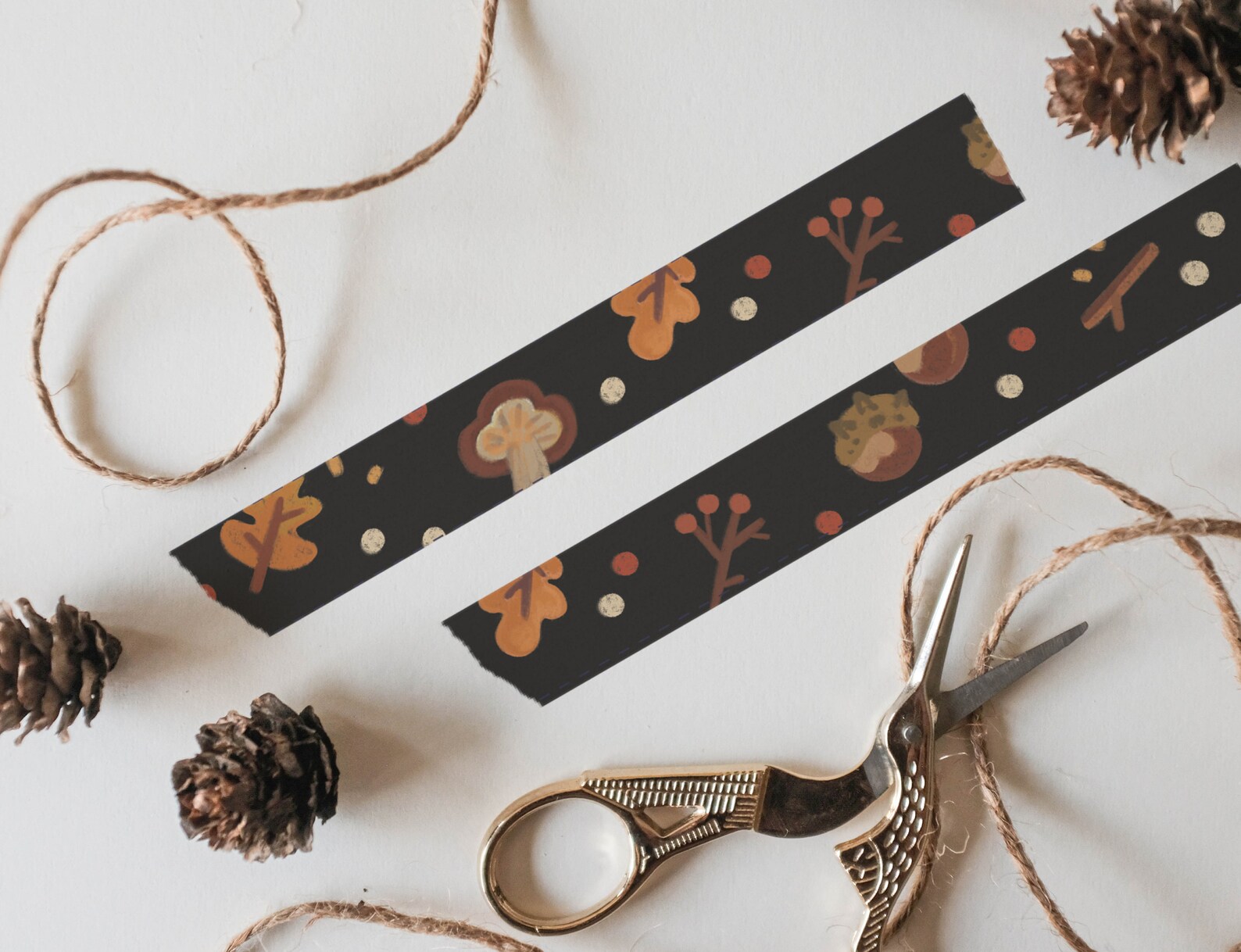 Set of 2 Cozy Autumn Washi Tapes 10m X 15mm Cute Autumn Fall - Etsy