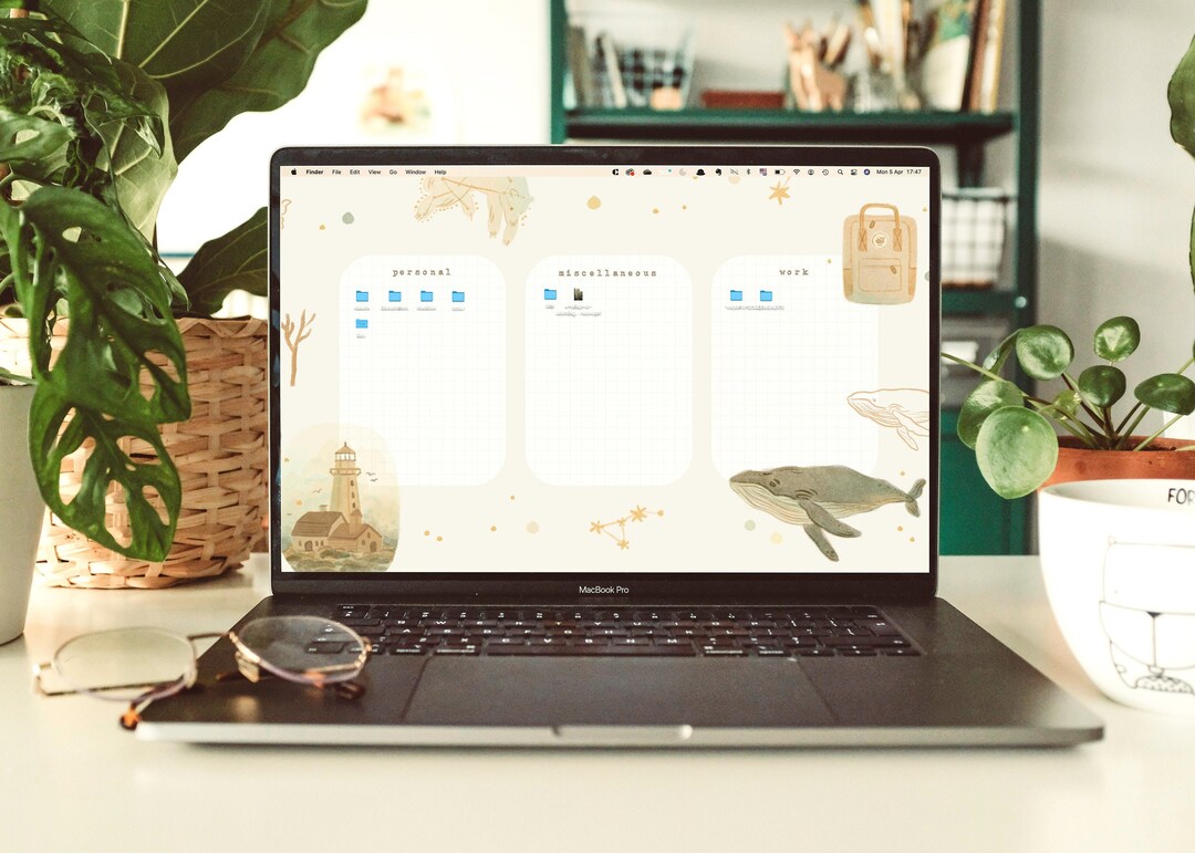Wallpaper File Format Calming Desktop Wallpaper Files & Folders Organiser Cute - Etsy
